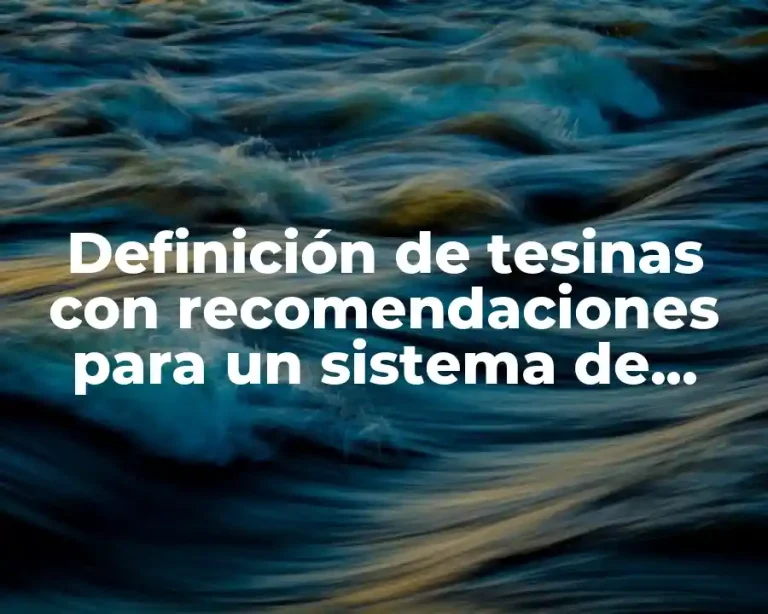 Definición de tesinas con recomendaciones para un sistema de iglesias