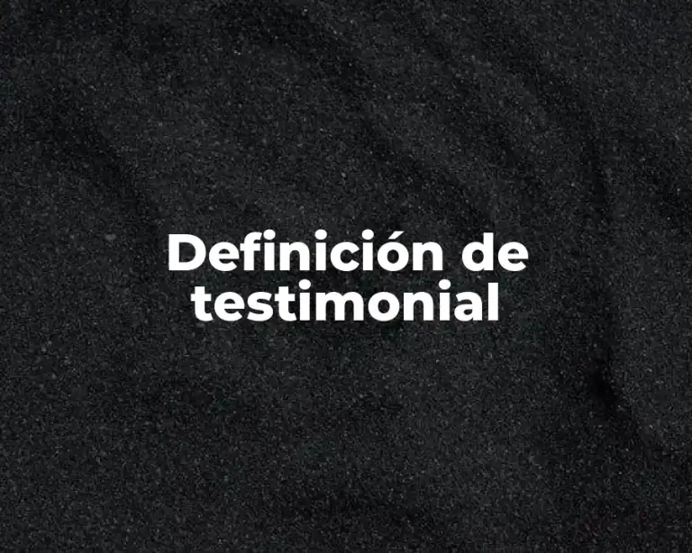 Definición de testimonial
