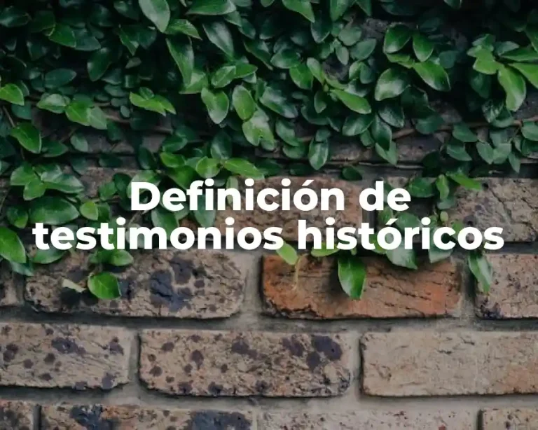 Definición de testimonios históricos