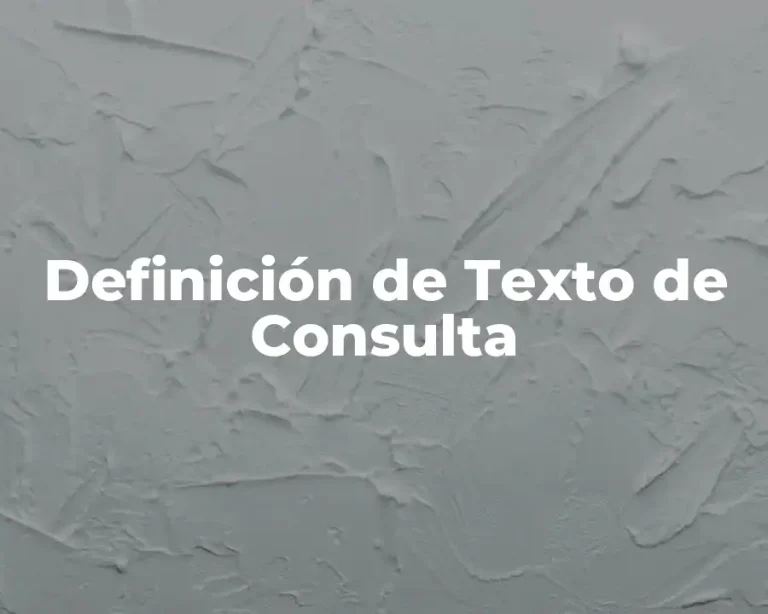 Definición de Texto de Consulta