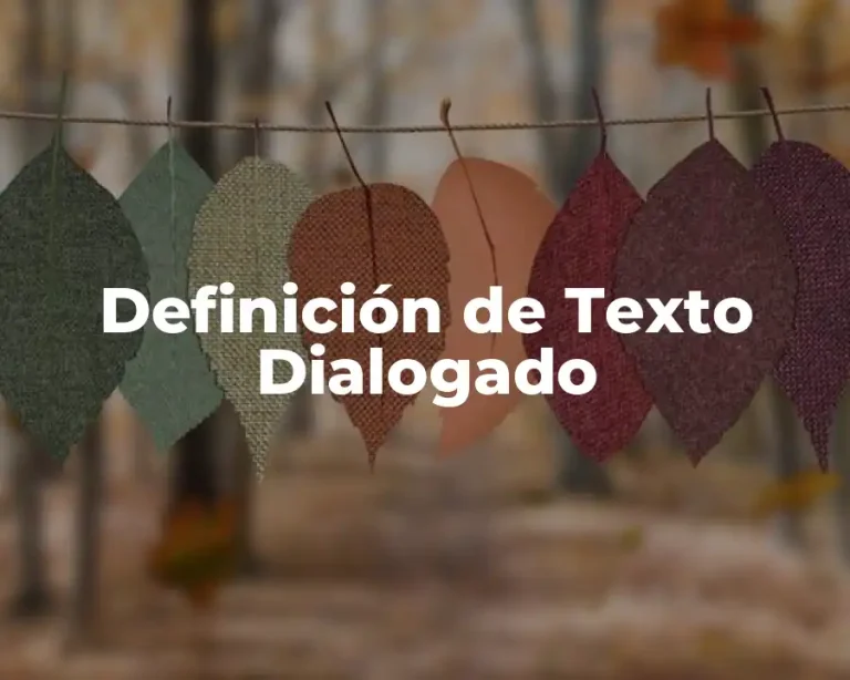 Definición de Texto Dialogado