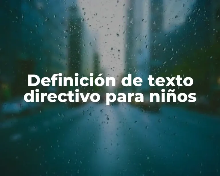 Definición de texto directivo para niños