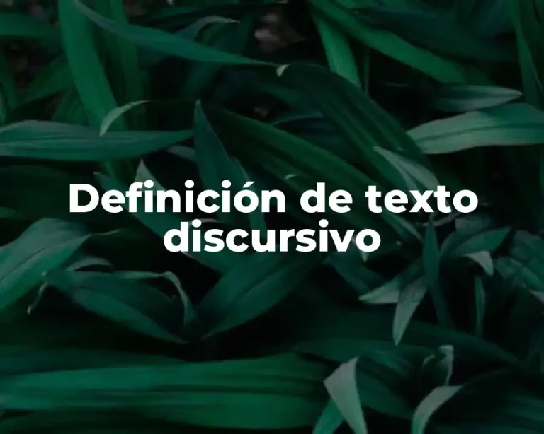 Definición de texto discursivo