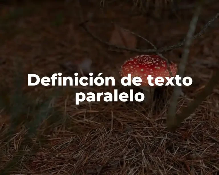 Definición de texto paralelo