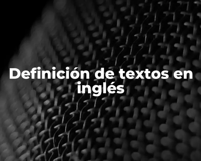 Definición de textos en inglés