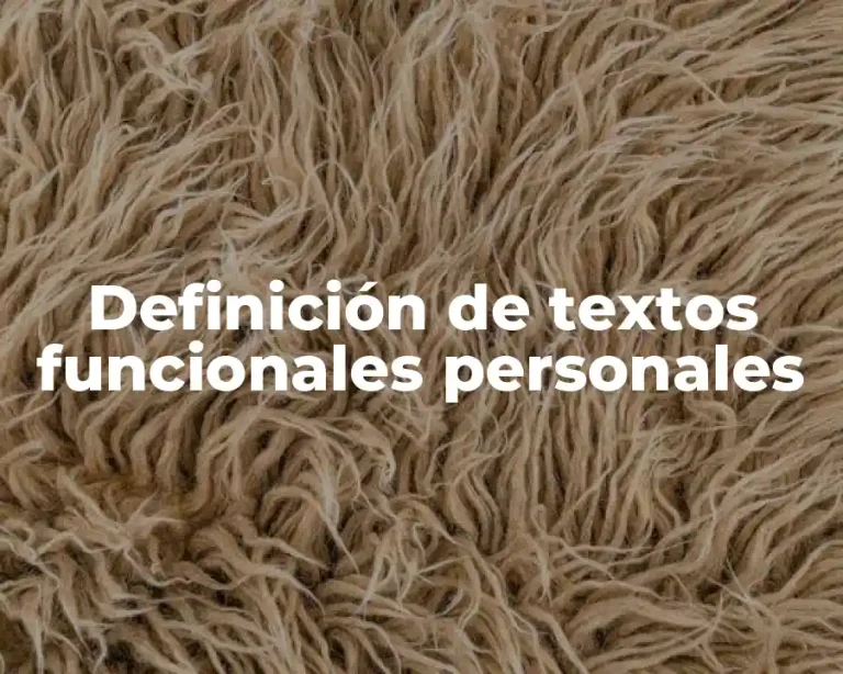 Definición de textos funcionales personales