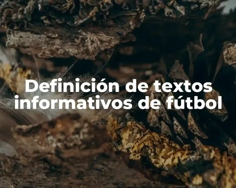 Definición de textos informativos de fútbol