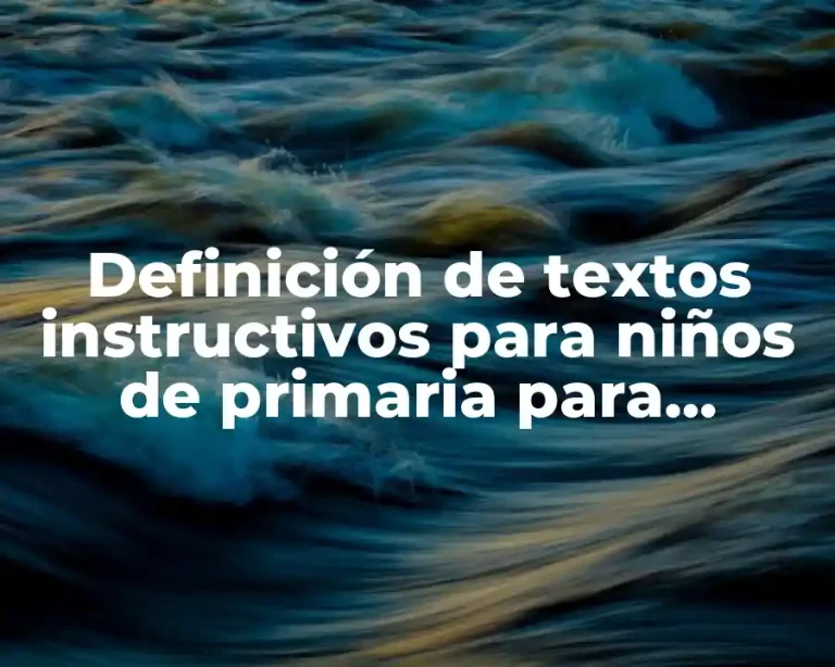 Definición de textos instructivos para niños de primaria para colorear