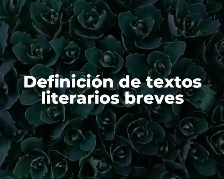 Definición de textos literarios breves