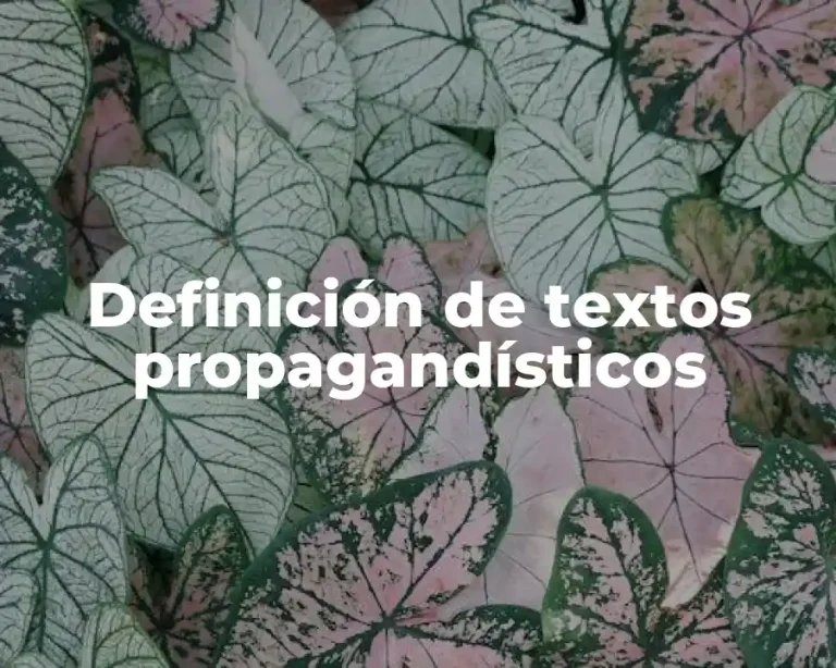 Definición de textos propagandísticos