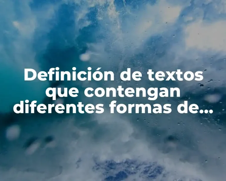 Definición de textos que contengan diferentes formas de nombrar objetos