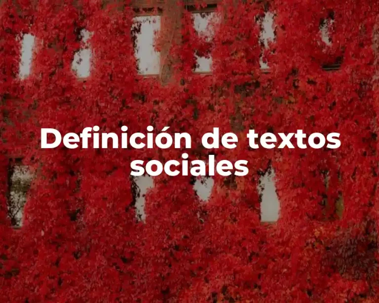 Definición de textos sociales