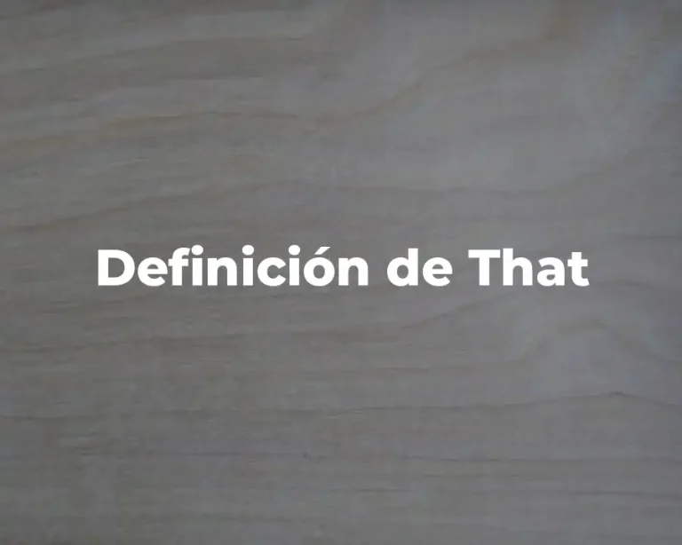 Definición de That