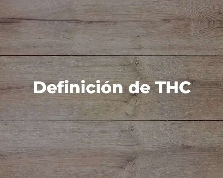 Definición de THC