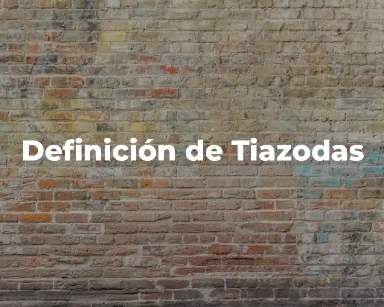 Definición de Tiazodas