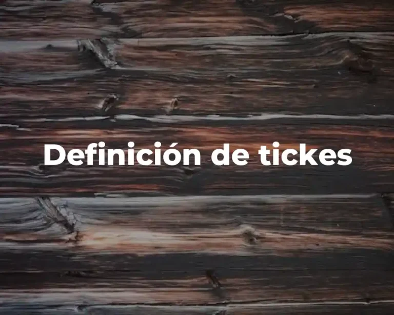 Definición de tickes