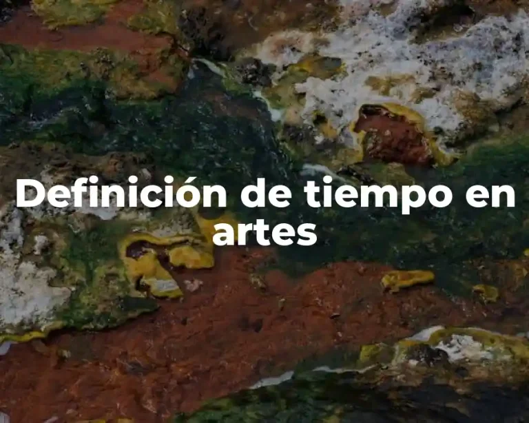 Definición de tiempo en artes