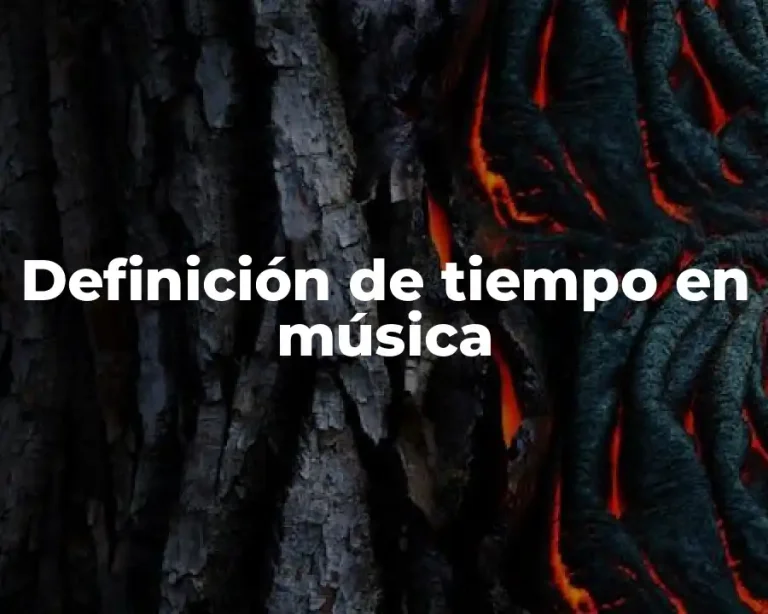 Definición de tiempo en música