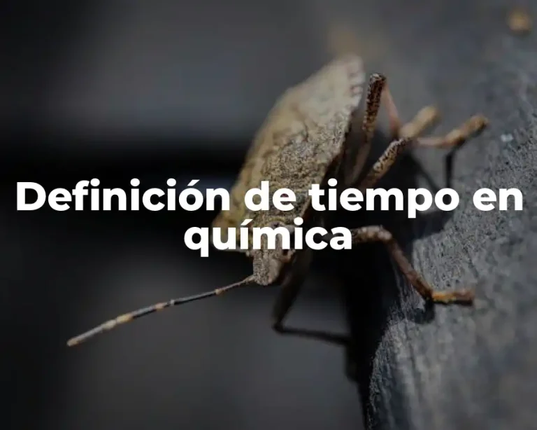 Definición de tiempo en química