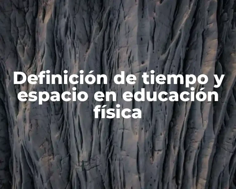 Definición de tiempo y espacio en educación física