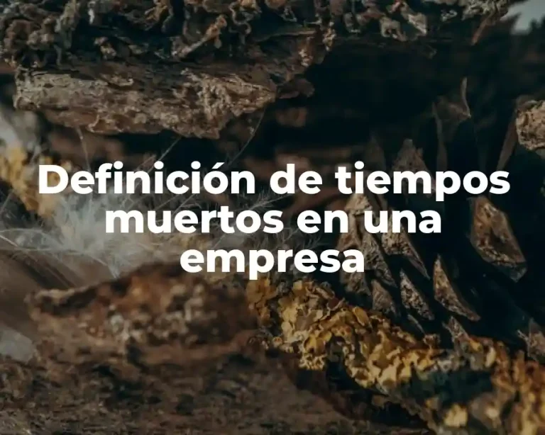 Definición de tiempos muertos en una empresa