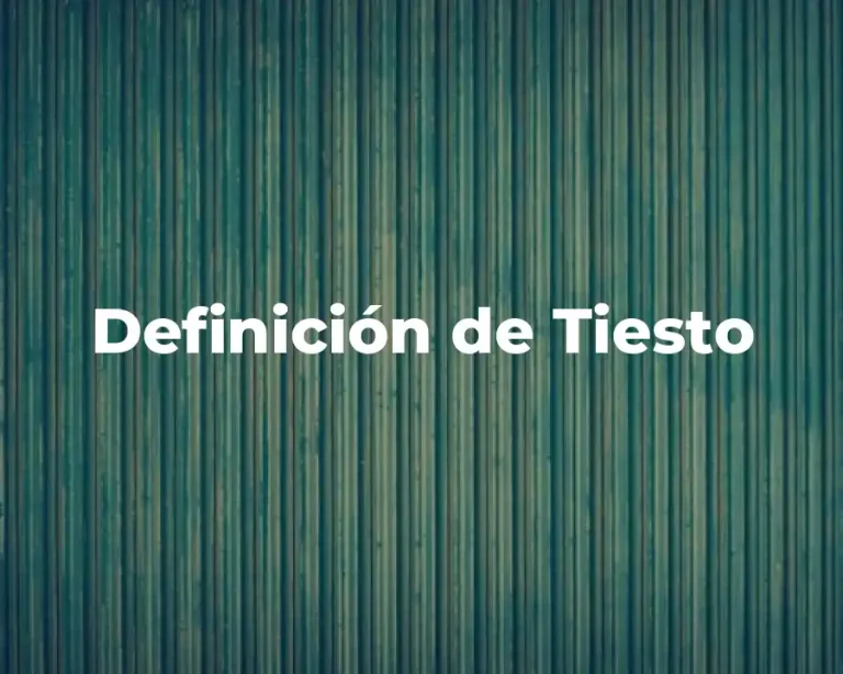 Definición de Tiesto