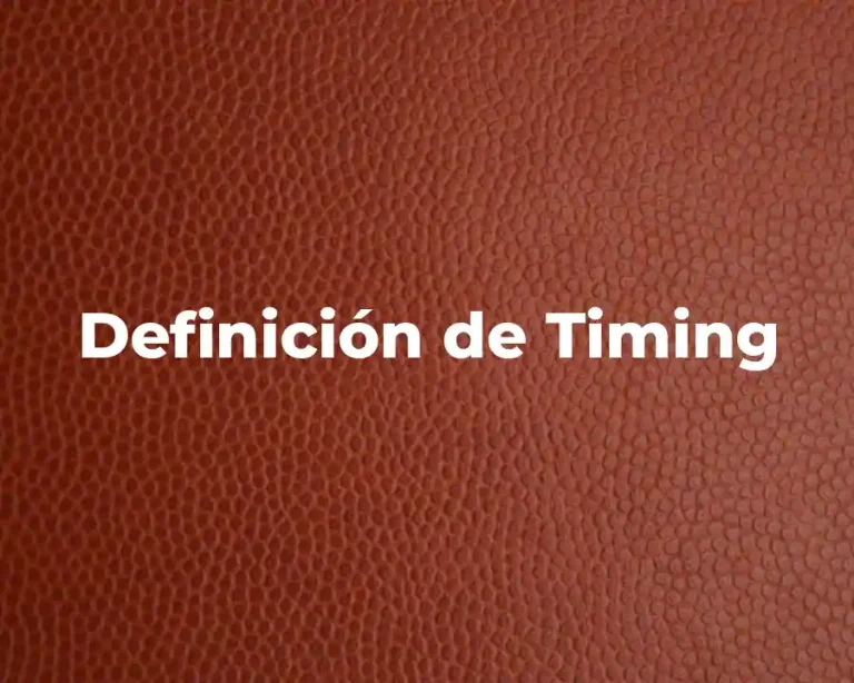 Definición de Timing