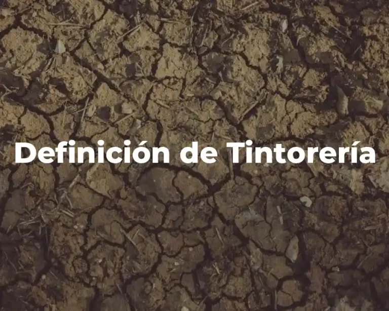 Definición de Tintorería
