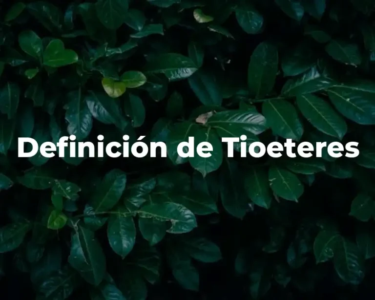 Definición de Tioeteres