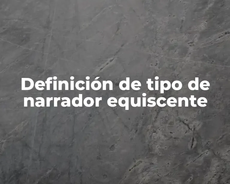 Definición de tipo de narrador equiscente