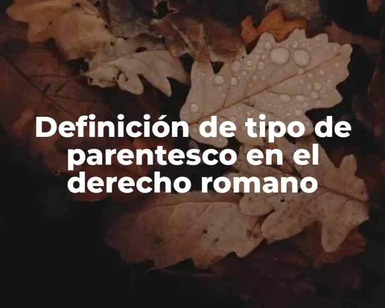 Definición de tipo de parentesco en el derecho romano