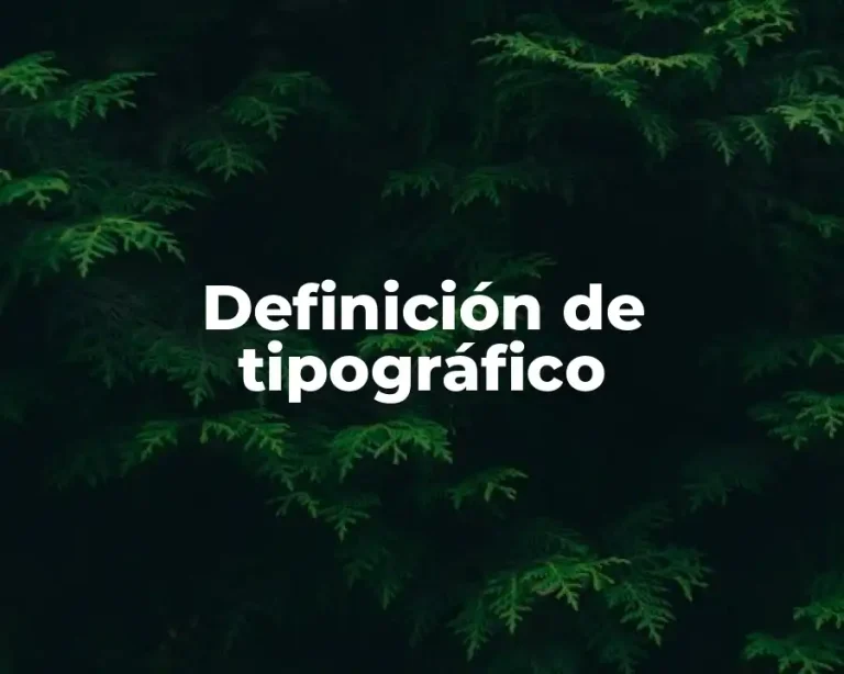 Definición de tipográfico