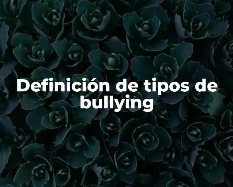 Definición de tipos de bullying