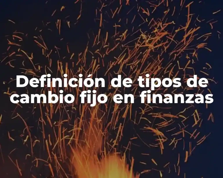 Definición de tipos de cambio fijo en finanzas