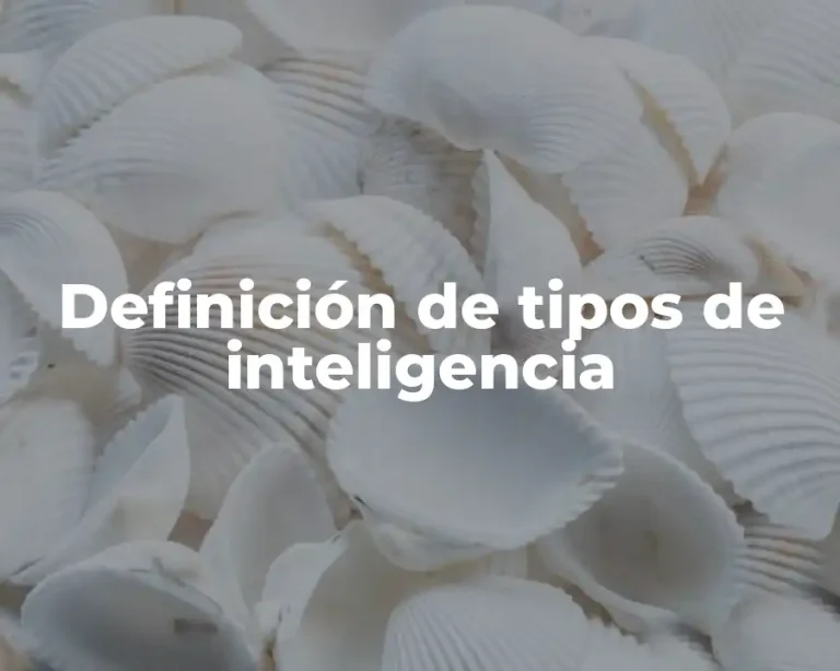 Definición de tipos de inteligencia
