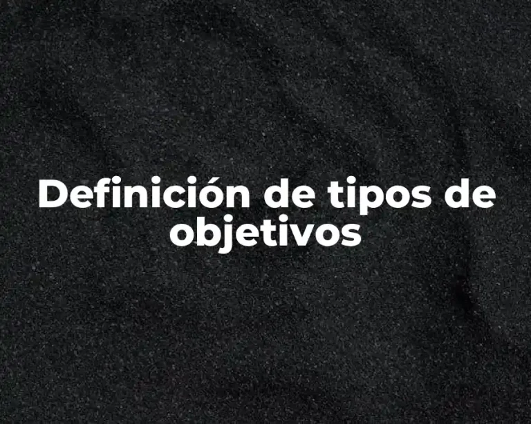 Definición de tipos de objetivos