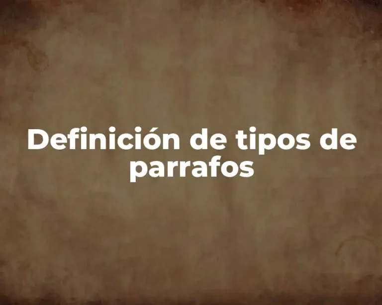 Definición de tipos de parrafos