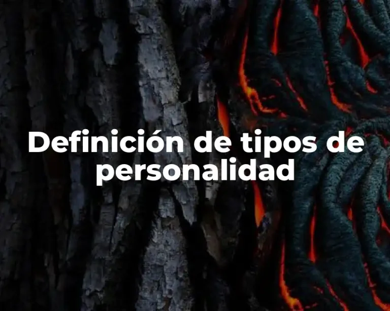 Definición de tipos de personalidad