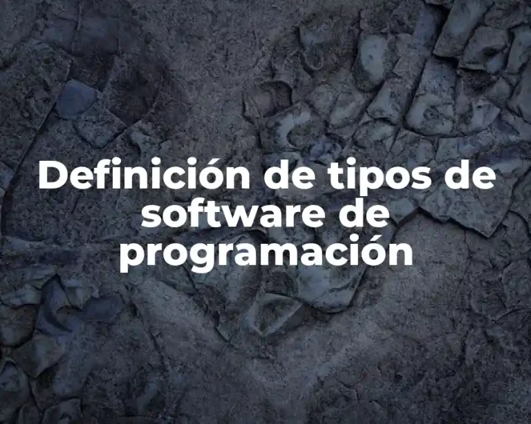 Definición de tipos de software de programación