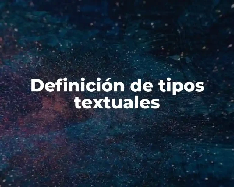 Definición de tipos textuales