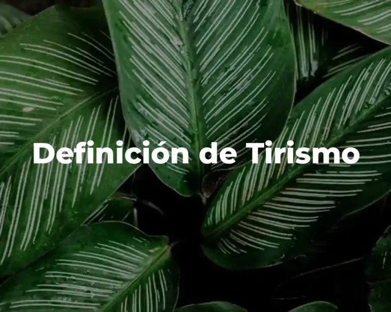 Definición de Tirismo