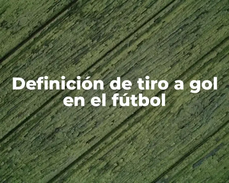 Definición de tiro a gol en el fútbol
