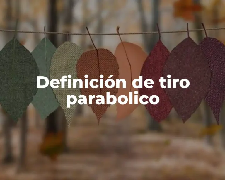 Definición de tiro parabolico