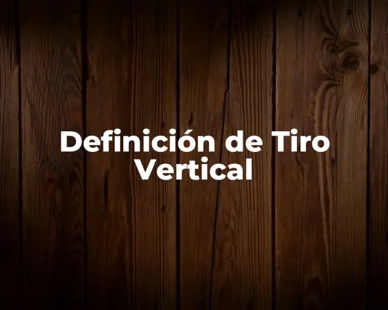 Definición de Tiro Vertical