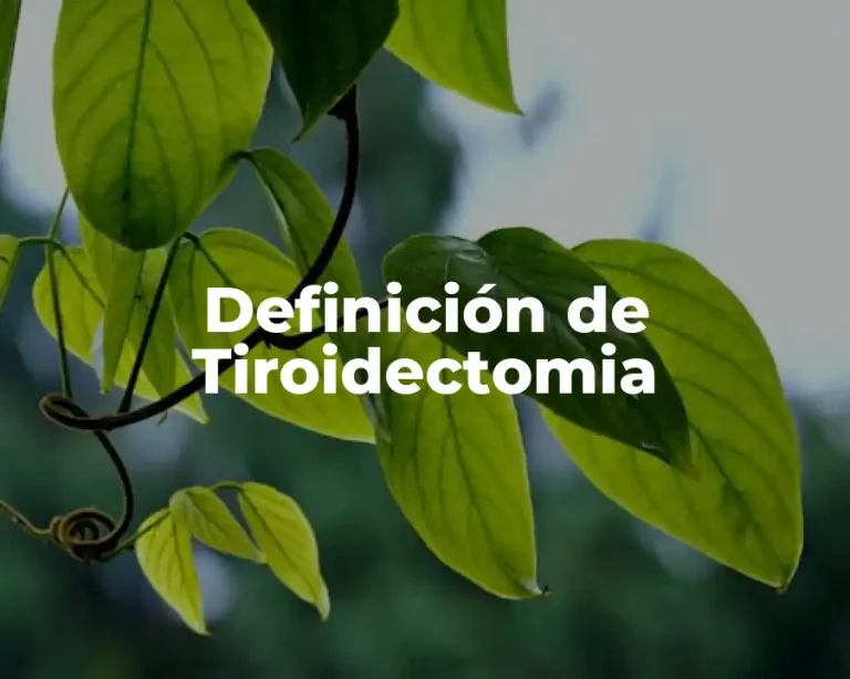 Definición de Tiroidectomia