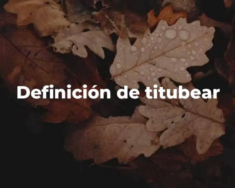 Definición de titubear