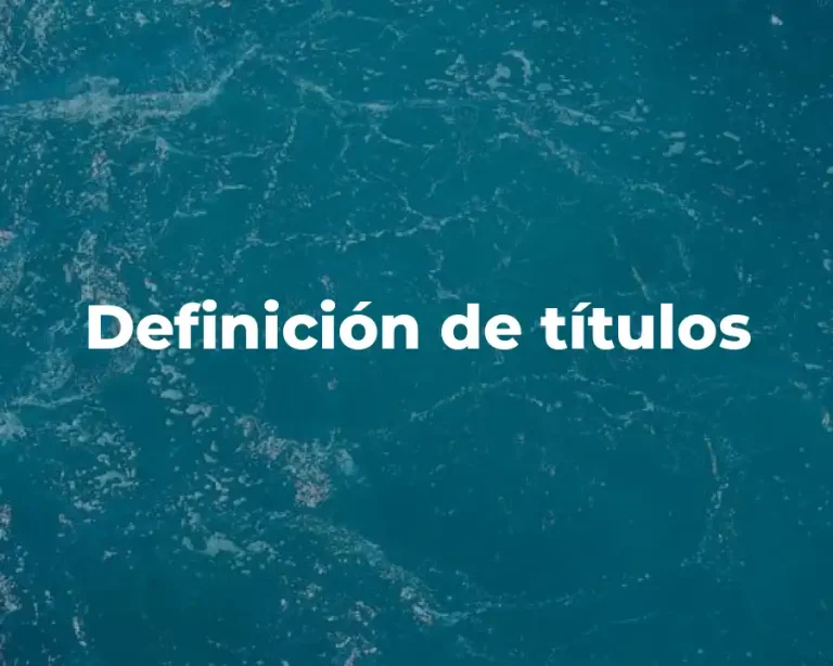 Definición de títulos