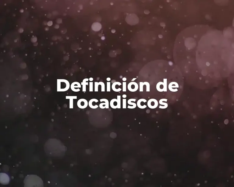 Definición de Tocadiscos