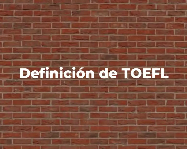Definición de TOEFL