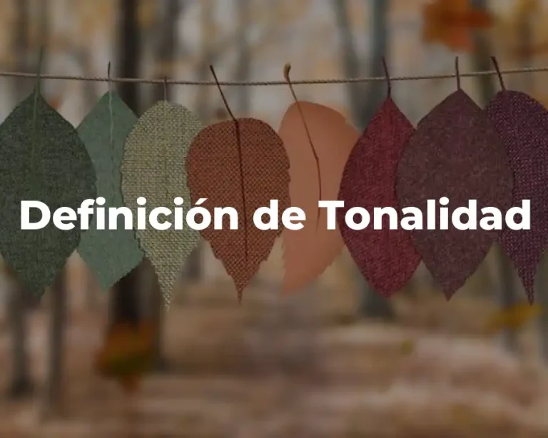 Definición de Tonalidad
